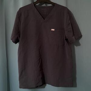 FIGS Scrub Top Men's Large Navy Blue Pocket Leon Technical Collection Medical